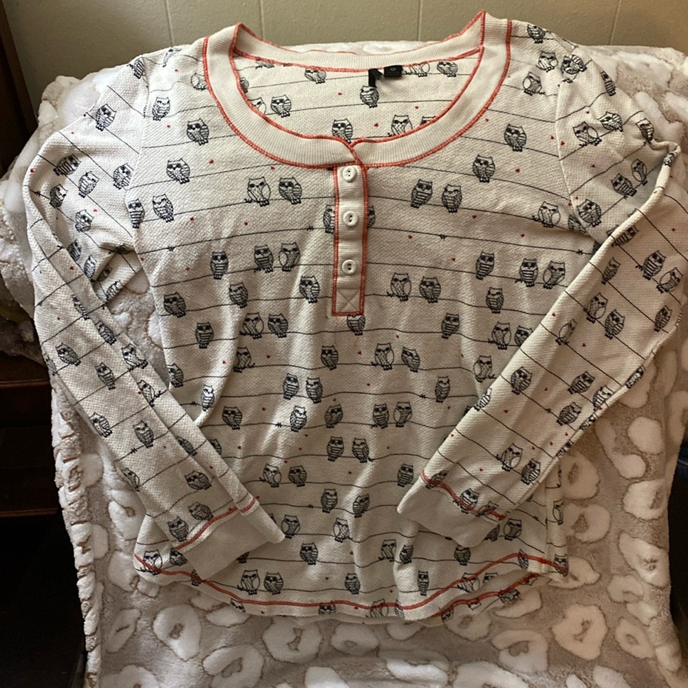 Button up owl shirt